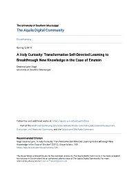 A Holy Curiosity: Transformative Self-Directed Learning to Breakthrough New Knowledge in the Case of Einstein