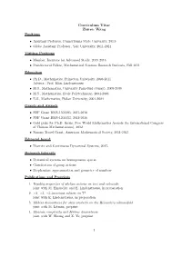 Curriculum Vitae Zhiren Wang Positions