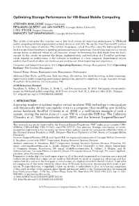 Optimizing Storage Performance for VM-Based Mobile Computing