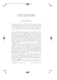 Strabo the Geographer: His Name and Its Meaning1)