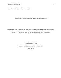 Thesis- Pedagogical Concepts for Marching Percussion