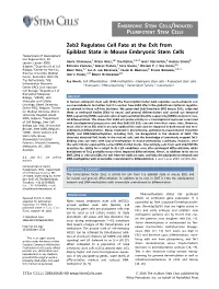 Zeb2 Regulates Cell Fate at the Exit from Epiblast State in Mouse