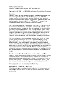 A12 Additional Routes Consultation Response