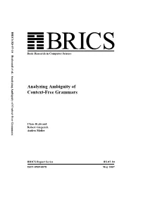 Analyzing Ambiguity of Context-Free Grammars