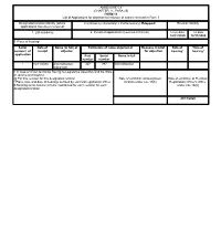 FORM 10 List of Applications for Objection to Inclusion of Names