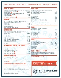 Gluten-Free Seafood Menu! Cooked to Order