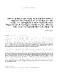 New Aragonite 87Sr/86Sr Records of Mesozoic Ammonoids and Approach to the Problem of N, O, C and Sr Isotope Cycles in the Evolution of the Earth” by Yuri D