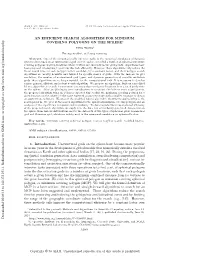An Efficient Search Algorithm for Minimum Covering Polygons on the Sphere∗