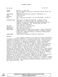 ARL: a Bimonthly Newsletter of Research Library Issues and Actions, 2001