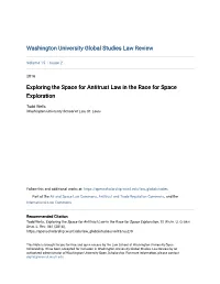 Exploring the Space for Antitrust Law in the Race for Space Exploration