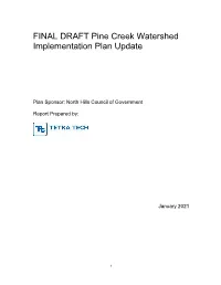 FINAL DRAFT Pine Creek Watershed Implementation Plan Update