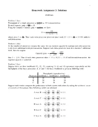 Homework Assignment 3: Solutions