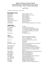 Minutes of the Davis Technical College Board of Directors' Meeting