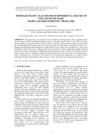 Nitrogen Flow Analysis from Different Land-Use of the Chi River Basin (Maha Sarakham Region, Thailand)