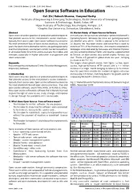 Open Source Software in Education 1Col