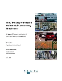 PSRC and the City of Bellevue Multimodal Concurrency Pilot