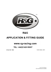 R&G Application & Fitting Guide