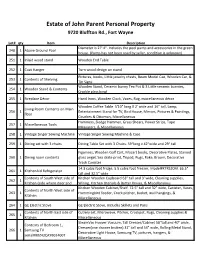 9720 Bluffton Rd PP Catalog List