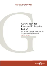 A New Start for Russian-EU Security Policy?