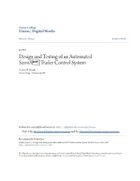 Design and Testing of an Automated Semiâ•]Trailer Control System