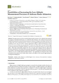 Possibilities of Increasing the Low Altitude Measurement Precision of Airborne Radio Altimeters