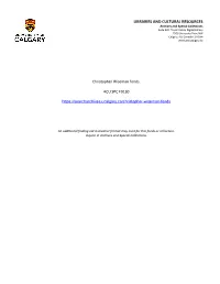 Libraries and Cultural Resources