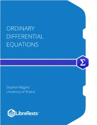 Ordinary Differential Equations