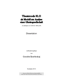 Theatercode H2O Als Modell Zur Analyse Einer Ghettogesellschaft