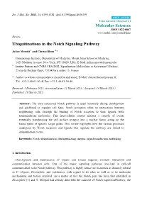 Ubiquitinations in the Notch Signaling Pathway