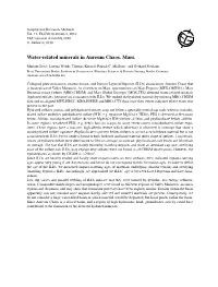 Water-Related Minerals in Aureum Chaos, Mars