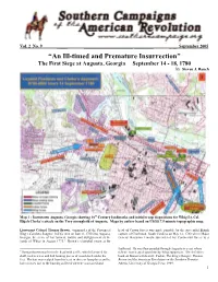 An Ill-Timed and Premature Insurrection, the First Siege At