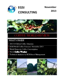 Coffee World Review Egsi Consulting
