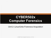 Cyber502x Computer Forensics