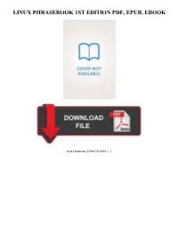 {Dоwnlоаd/Rеаd PDF Bооk} Linux Phrasebook 1St Edition