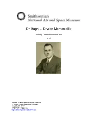 Dr. Hugh L. Dryden Memorabilia