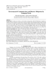 Environmental Communication and Disaster Mitigation in Sampang Floods
