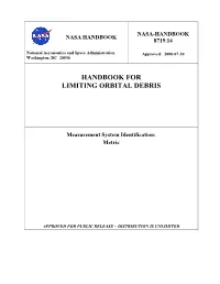 Handbook for Limiting Orbital Debris