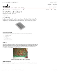 How to Use a Breadboard - Learn.Sparkfun.Com 10/15/17, 10�54 AM � Find a Retailer Need Help?