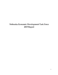 Nebraska Economic Development Task Force 2019 Report