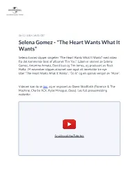 Selena Gomez - "The Heart Wants What It Wants"