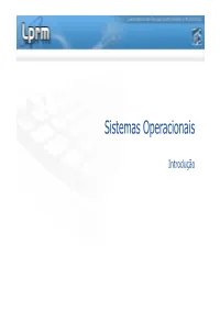 Sistemas Operacionais