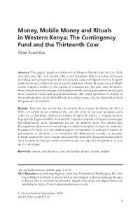 The Contingency Fund and the Thirteenth Cow Sibel Kusimba