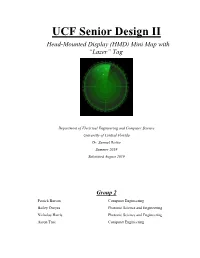 UCF Senior Design II Head-Mounted Display (HMD) Mini Map with “Lazer” Tag