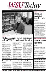 WSU TODAY Many When She Says, “I Don’T Study at and Engineering Is the Second Largest