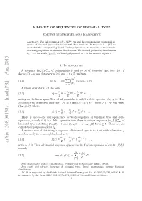 A FAMILY of SEQUENCES of BINOMIAL TYPE 3 and If Jp +1= N Then This Diﬀerence Is 0