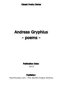 Andreas Gryphius - Poems