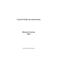 Central Chadic Reconstructions