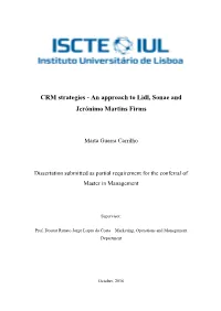 CRM Strategies – Lidl, Sonae & Jerónimo Martins