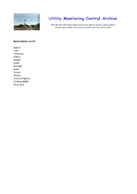 Utility Monitoring Central Archive