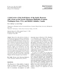 A Brief Review of the Fossil History of the Family Rosaceae with a Focus On